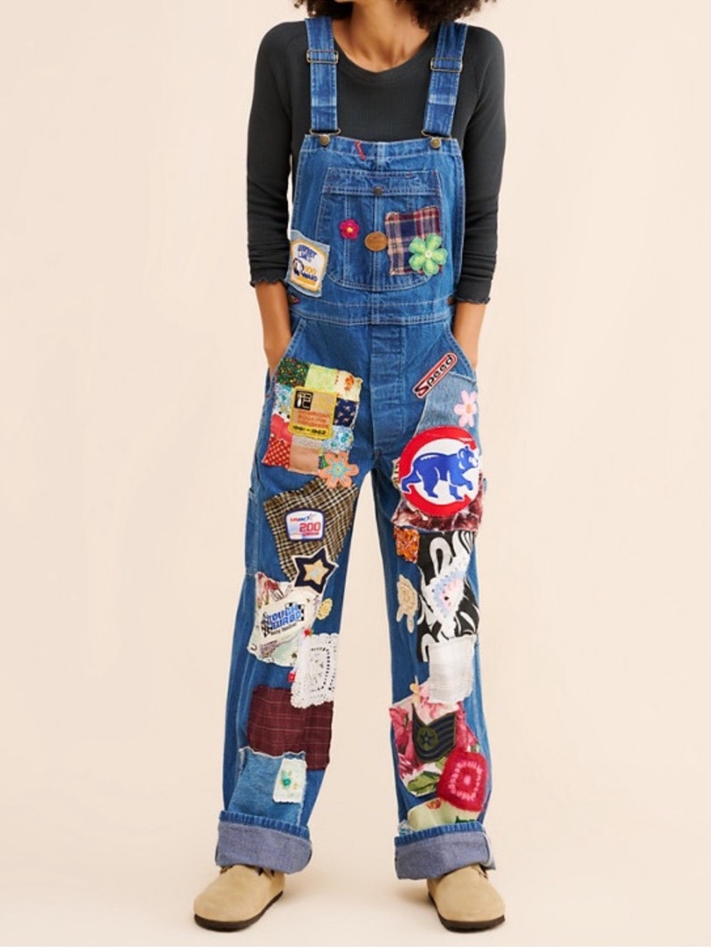 Riley Patchwork Overalls - Picture 2 of 8